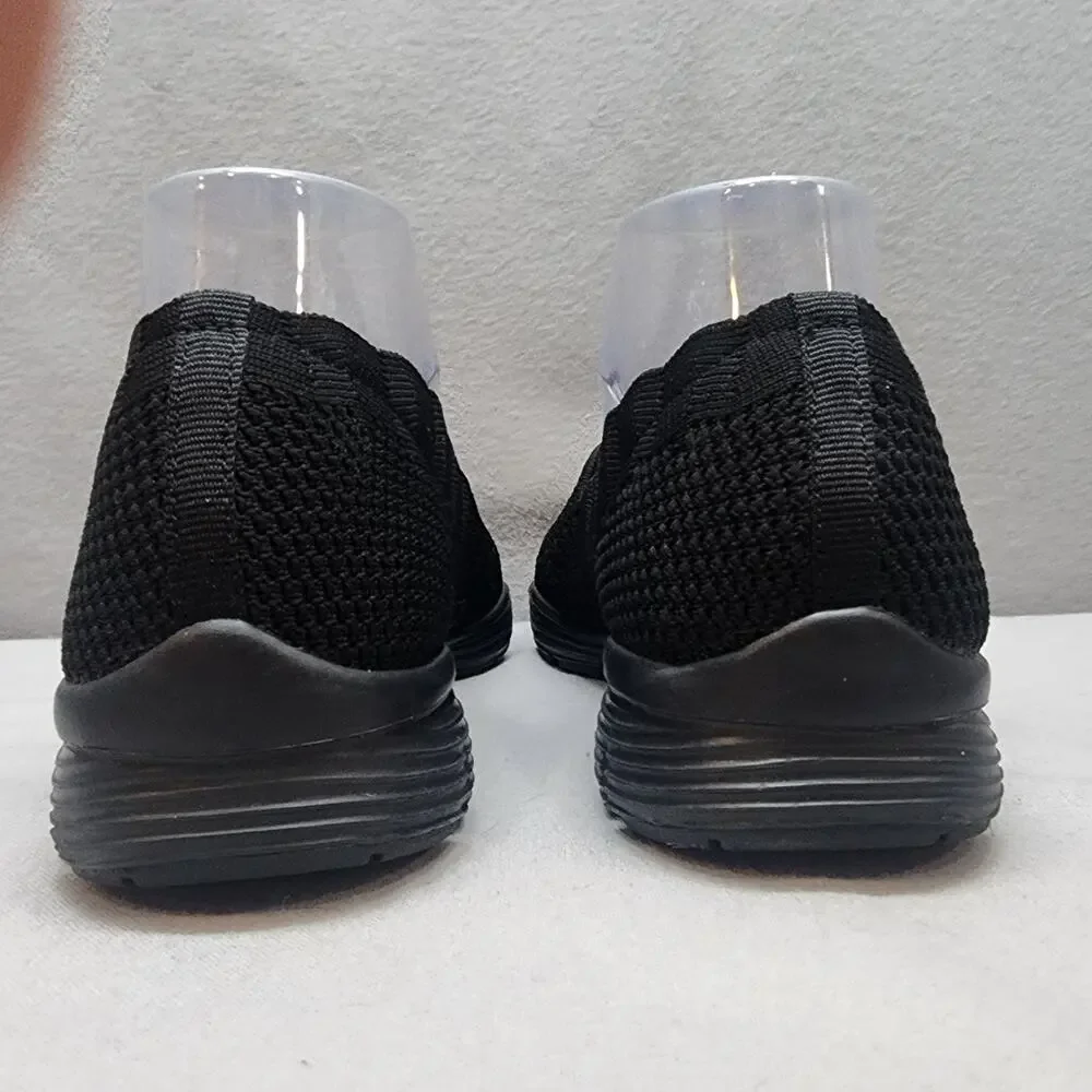 Skechers Women's Seager Stat Slip On Sneaker Shoes Black #49481 Sz‎ 7.5